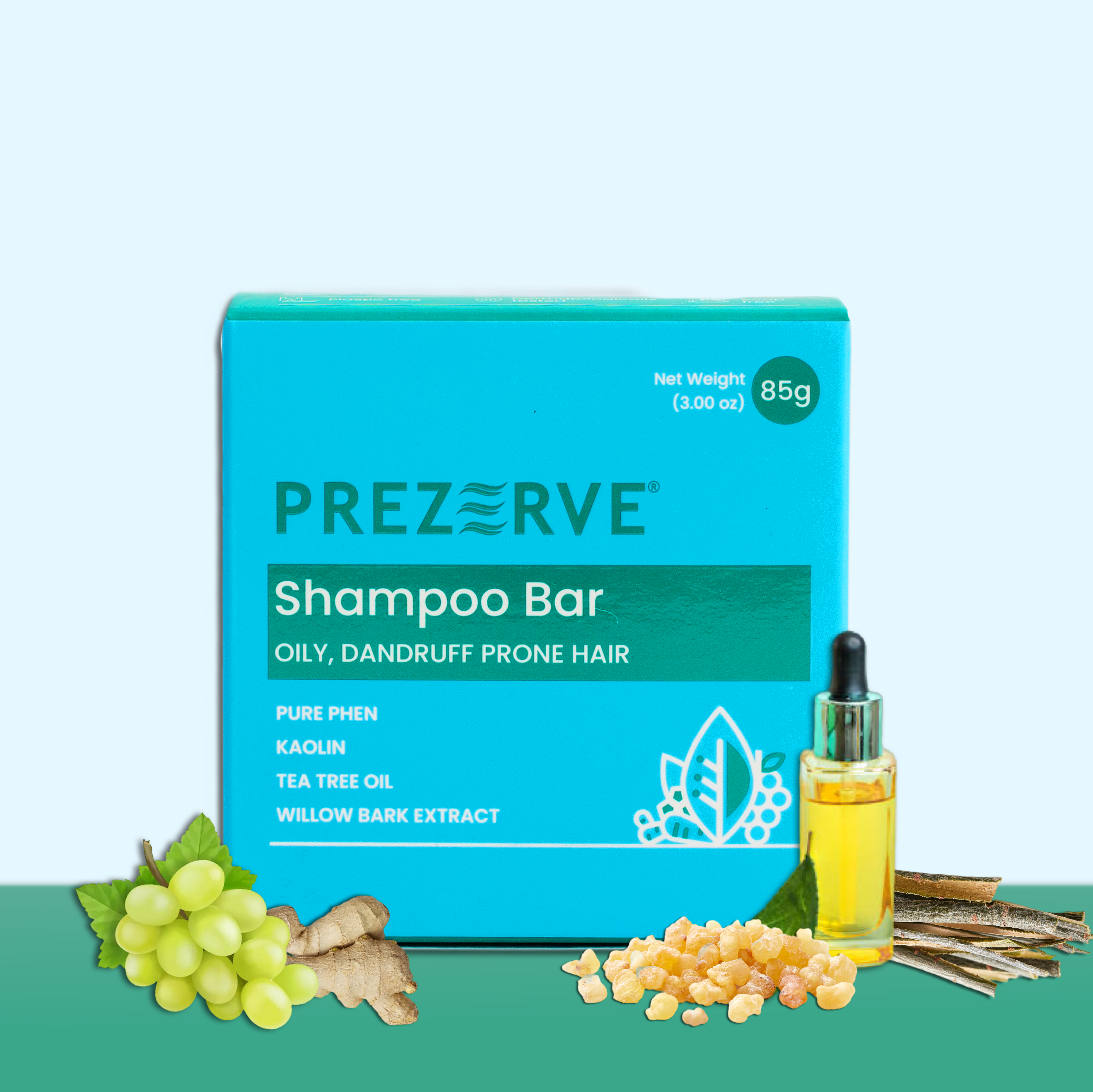 Prezerve Natural Clarifying Shampoo Bar for Oily & Dandruff Prone Hair